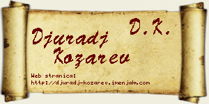 Đurađ Kozarev vizit kartica